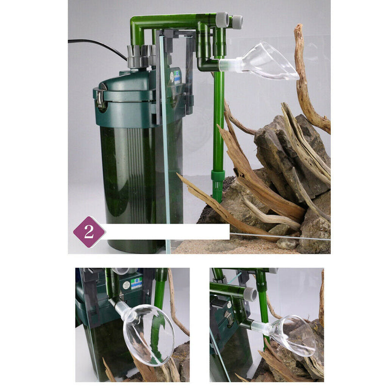 2x Fish Tank Water Outlet Tanks Lily Pipe Outflow For Aquarium Planted Tank