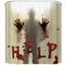 Halloween Shower Curtain Liner Window Curtains Horror Bloody Hands Bathroom C4N4