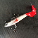 4Pcs/lot Lead Head Soft Lures Long Tail Pesca Sharp Hook Soft Bait 10cm 9.3g J,a