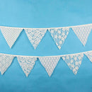 12 Flags 3.2m Pennant Flag Lace Bunting European Wedding Party Decor Banner