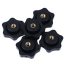 5Pcs M5 plum bakelite hand tighten nuts handle star thumb nuts manual nuts Gn
