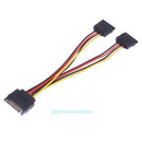 15Pin SATA Port to 2 15Pin SATA Splitter Cable Extender Power Adapter Cable