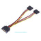 15Pin SATA Port to 2 15Pin SATA Splitter Cable Extender Power Adapter Cable