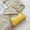 Fashion Alligator PU Handbag Women Solid Tote Elegant Shoulder Bag (Yellow)