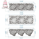 3pcs Rose Decorating Stencil for Wedding Cake Airbrush Stencil Plastic Template~