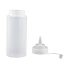 White plastic bottle dispenser Compression Sauce - 16 oz W3S3