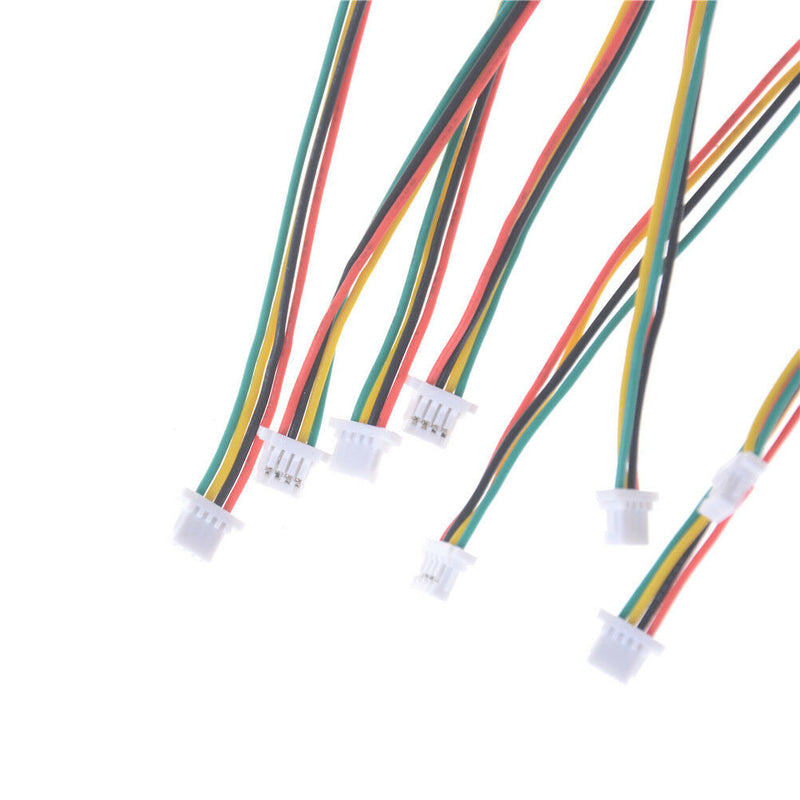 10 x Mini Micro SH 1.0mm 4-Pin JST Double Connector Plugs Wires Cables 100MM BX