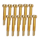 12 Pieces Electric Guitar Humbucker Polepiece Mounting Screws Golden
