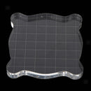 Clear Acrylic Block Stamp Blocks with Grid Stamping Craft Tool DIY 75x75mm