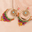 Women Boho Colorful Carving Hollow Ear Drop Dangle Beads Piercing Earring Deluxe