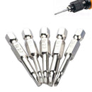 Magnetic Triangle Head Screwdriver Bits S2 Steel 1/4 Hex Shank  6.35mm G0I9