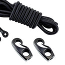 Kaya Bungee Kit Bow & Stern Tie Downs 2.5m Rope 6 Padeyes 12 Rivets 2 Cord Ends