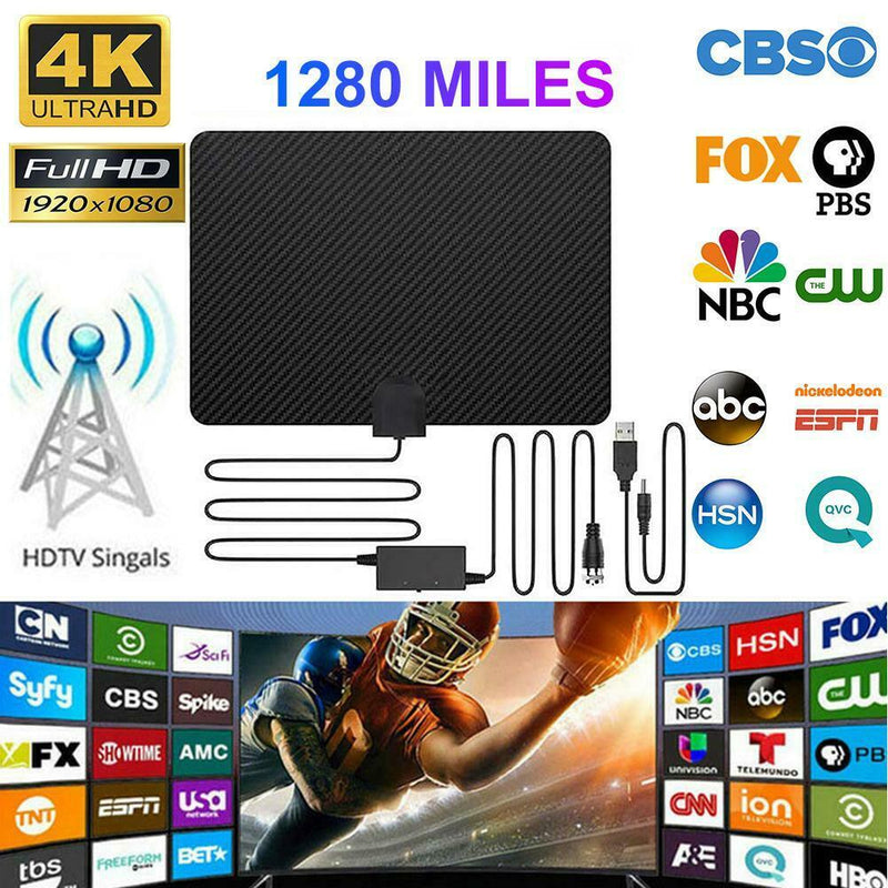 Range Antenna Digital Skywire 4K HDTV 1080P Outdoor Amplified Antenna 1280Mile