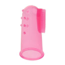 10 Pcs Dog Finger Toothbrush Dental Hygiene Finger Brushes for Dog Cat Pink