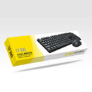 USB Wireless Gaming Keyboard and Mouse Set High Quality Black for PC Laptop bs