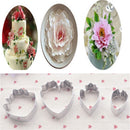 4pcs Peony Flower Cake Fondant Plunger Cutter Decorating Mold Sugarcraft BakingO
