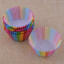 100pcs Cupcake Liner Baking Rainbow Cup Paper Muffin Case Cake Box Tray Mold