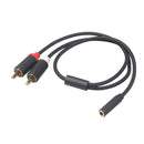 0.4m RCA Cable 2 RCA Male to Female 3.5mm Jack Adapter Audio Cable Cord