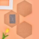 4Pcs Hexagon Cork Board Tiles Self Adhesive Pin Board Decoration Bulletin Bo Hn