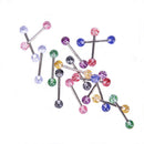 8PCS/Set Colorful Glitters Tongue Rings Barbell Ball Body Piercing JewelrySJA,a