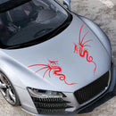 1 Pair Vinyl Car Stickers Dragon Totem Hood Bonnet Decals Styling Accessories