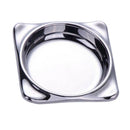 Stainless Seasoning Dish Vinegar Spice Dipping Bowl Appetizers Plate Round