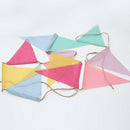 Fabric DIY Decorative Handmade Triangle Flag Wedding Party Anniversary Banner