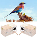 For Lovebirds Parrotlets Mating Parakeet Nest Box Birdhouse Budgie Wood Breeding