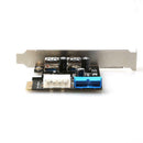 PCI Express USB 3.0 2-Port Front Panel With Control Adapter 4 And 20 Pins  UCQ