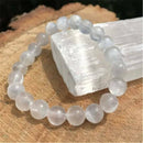 8mm Natural Selenite Handmade Mala Bracelet Spirituality Chakras Cuff Pray AU