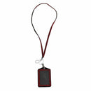Rhinestone Bling Crystal Custom Lanyard Vertical ID Badge Holder (Red)
