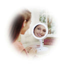 2x Magnifying Makeup Mirror Beauty Stand Double Side with LED Light Cosmetic lj