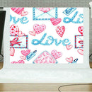 Love Red Heart Photo Backdrop Studio Room Background for Valentine Day A