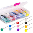 Push Pins 600-Count Map Tacks Marking Pins 1/8-Inch Plastic Beads Head, Wit X7P8