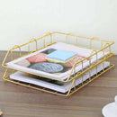 Nordic Metal Stackable Storage Basket Office Desktop A4 Paper Finishing Bas