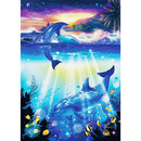 Dolphin Cross Stitch Embroidery Mural 5D DIY Full Drill Diamond Painting