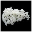 100 Pcs White Plastic Clip Clamp Fastener for 10mm Cable Wire Hose