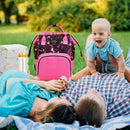 Star Sky Print Mommy Maternity Backpacks Nursing Baby Nappy Bags (Pink) SN9F