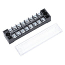 3 Pcs 600V 15A 8 Positions Dual Rows Covered Barrier Screw Terminal Block S S7W6