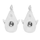 2pcs Mini Clear Shark Glass Vial Pendant