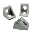 20pcs 20x20mm Gray Aluminum L Shaped Brace Corner Joint Right Angle Bracket UZY