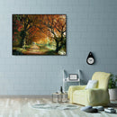Painting By Numbers Kit DIY River Tree Hand Painted Canvas Oil Art Picture A