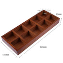 10 Grid Wood Succulent Flower Pot Desktop Storage Box Holder Home Organizer
