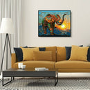 DIY Digital Oil Painting By Numbers Sun Elephant Modern Wall Art Decoration A