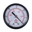 1-1/2" Dry Utility Vacuum Pressure Gauge Blk.Steel 1/8" Center Back -30HG/0PSI