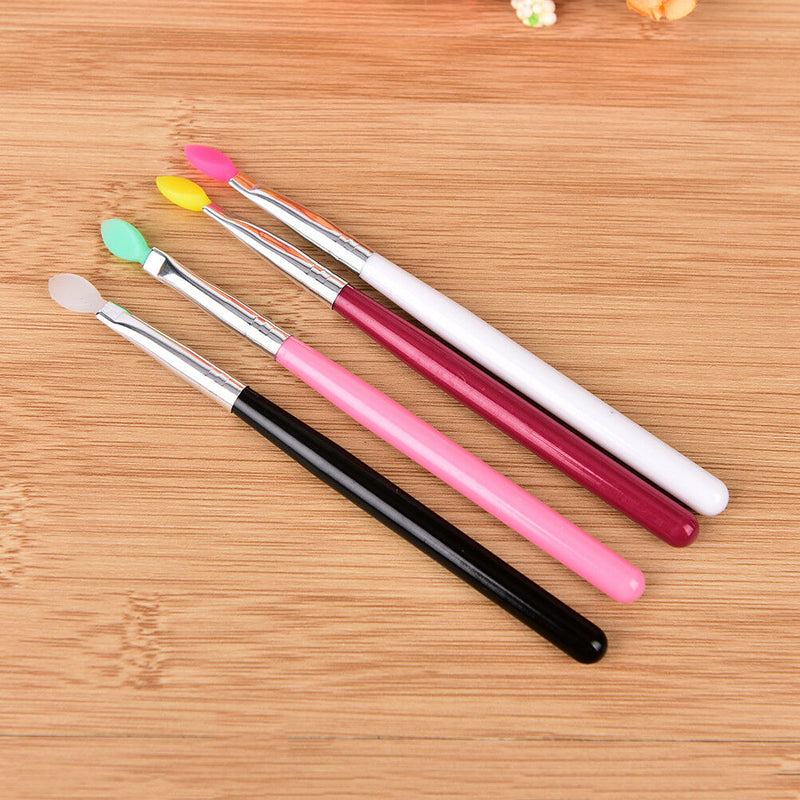 Makeup Silicone Head Brush Rhinestone Eye Shadow Eyebrow Lip Tool  ca MW%WSJCATO