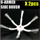 2 Pieces Vacuum Cleaner Brush 6 Arm Lateral For / Roborock S50 S51 S55