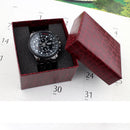 Red PU Noble Durable Present Gift Box Case For Bracelet Jewelry Watch FT