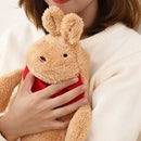 Rubber Hot Water Bag Hand Warmer Warming Bottle Feet Warm Plush Fabric Wint