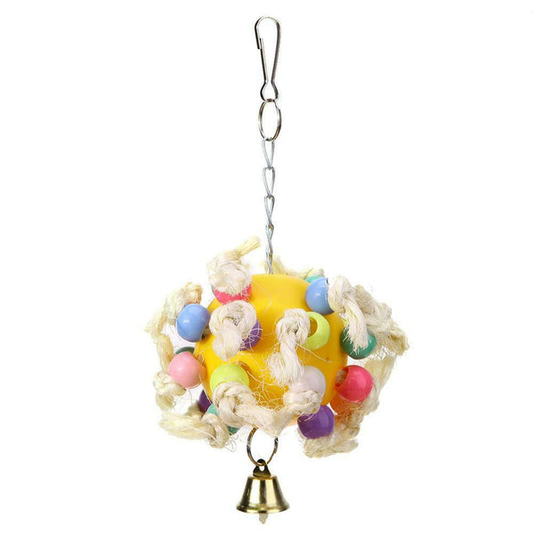 Wooden Parrot Birds Toys Plaything Colorful Pet Bird Accessories(2) #gib